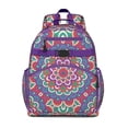 thumbnail image 1 of Meditation Pattern School Backpack With Dreamy Colorful Mandala Adjustable Shoulder Straps Chest Strap Large Capacity Durable, 1 of 1