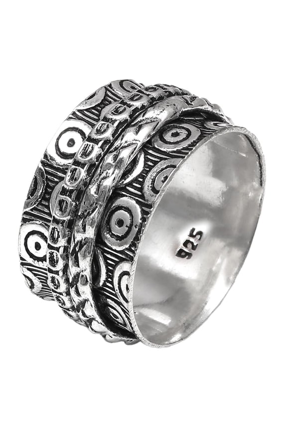 Meditation Rings,Anxiety Rings Gemstone Handmade 925 Silver Jewelry Rings "8"
