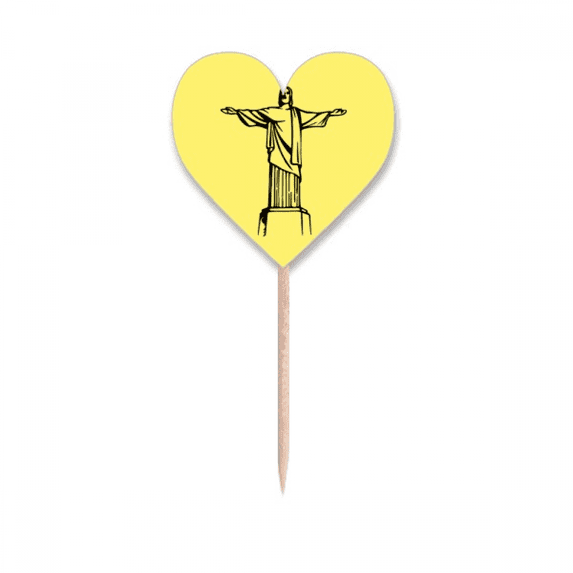 Meditation Savior Faith Merciful Portrait Toothpick Flags Heart Lable Cupcake Picks