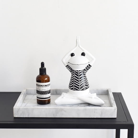 Meditation Zen Garden Yoga Statue Poly Decorative Office Garden Ornament Figurine - B With Hands In Prayer Position At Chest - Office Garden Home Indoor Outdoor Decorative