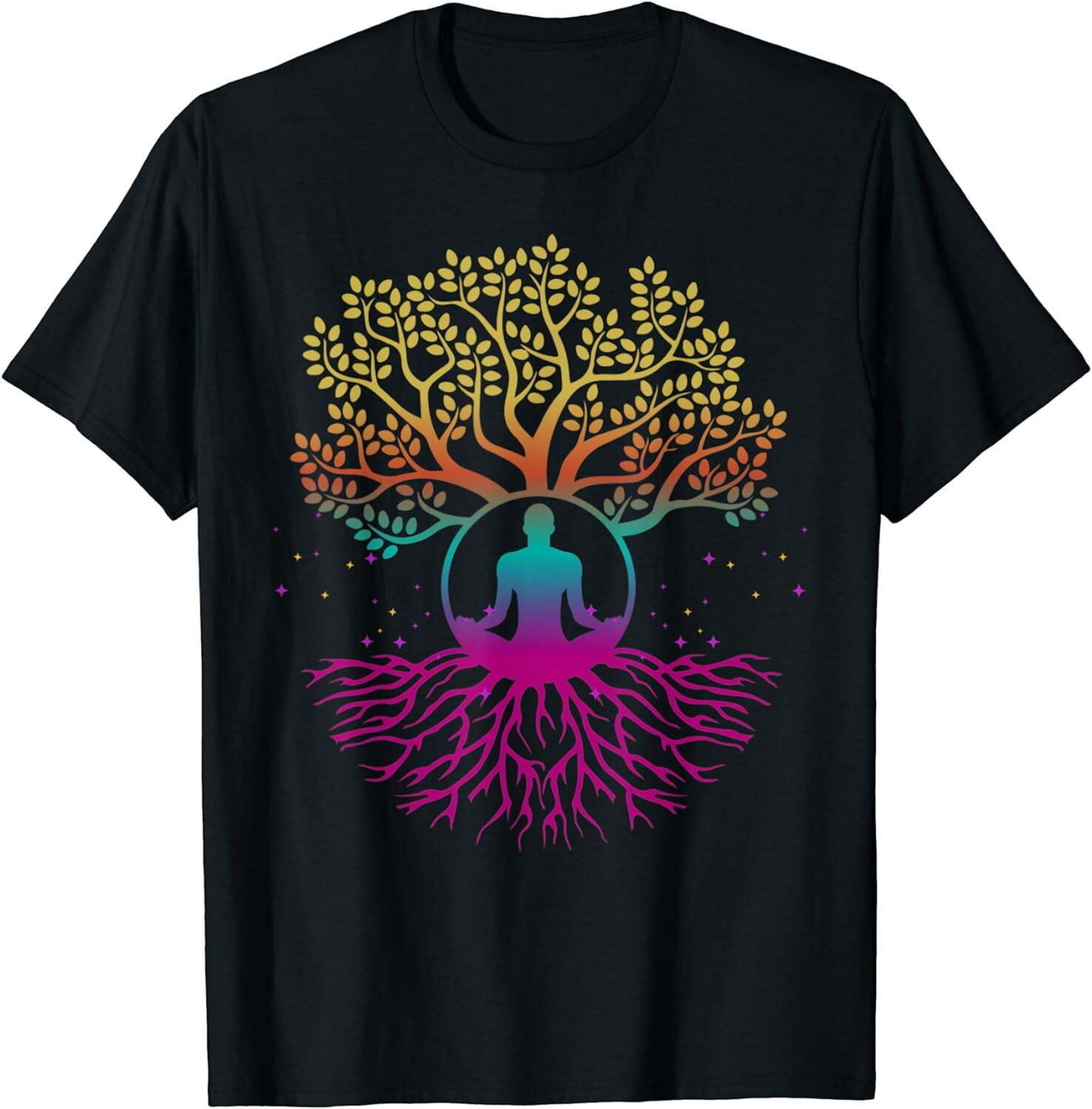 Meditation and Yoga Design for Yoga and Tree of Life T-Shirt - Walmart.com