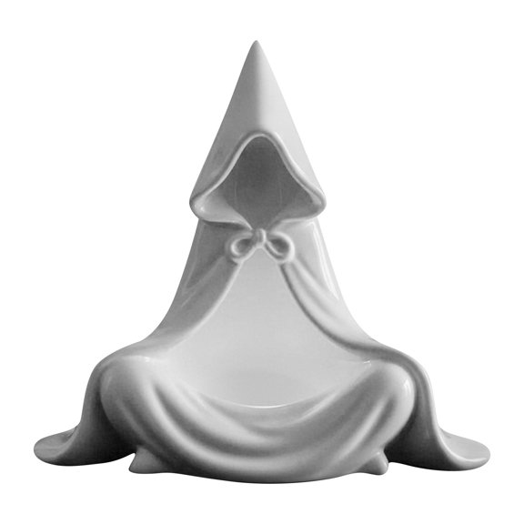 Meditative Hooded Monk Resin Statue, Red Cloaked Figurine, Unique Zen Decor for Home, Office, or Meditation Room, Spiritual Gift Idea, Tranquil Sitting Monk Sculpture, Modern Minimalist Accent Piece