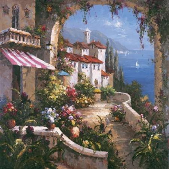 Mediterranean Arches I Canvas Art - Gabriela (24 x 24)