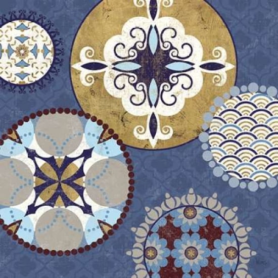 Mediterranean Blue III Canvas Art - Veronique Charron (24 x 24)