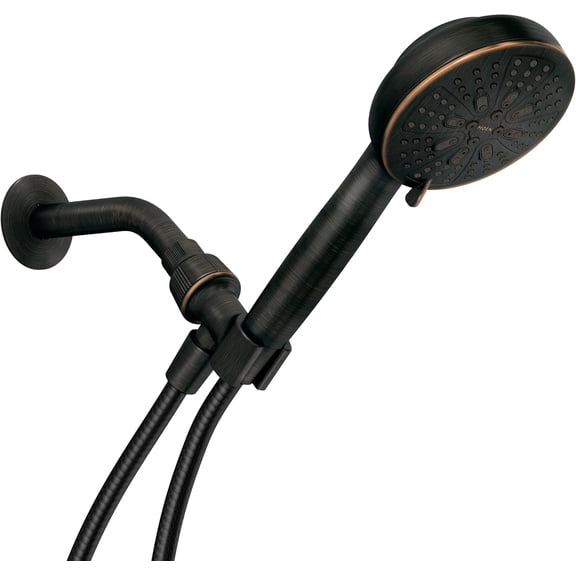 Mediterranean Bronze Hydro Energetix High Pressure Shower Head with Handheld Sprayer Featuring 8 Spray Settings, 200H0BRB
