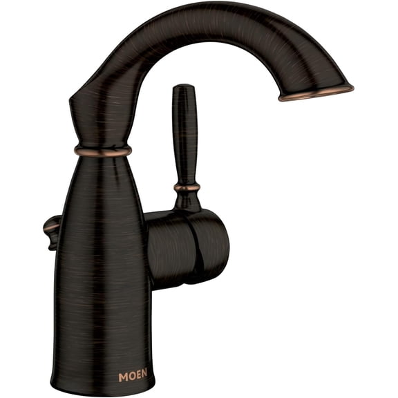 Mediterranean Bronze One-Handle Single Hole Rustic Farmhouse Bathroom Faucet with Optional Deckplate, Traditional Bathroom Sink Faucet and Drain Assembly,