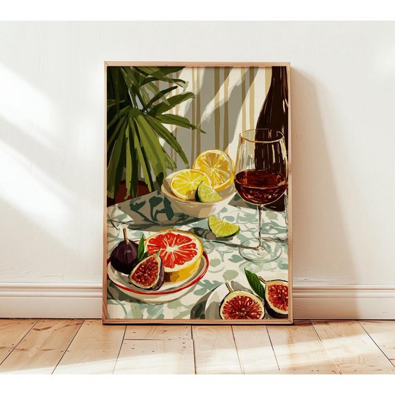 Mediterranean Brunch Still Life Poster Unframed Paper Print