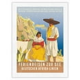 thumbnail image 1 of Mediterranean Canary Islands - Deutsche Afrika-Linien - Vintage Ocean Liner Travel Poster by Ottomar Anton c.1935 - Japanese Unryu Rice Paper Art Print (Unframed) 12 x 16 in, 1 of 4