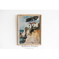 thumbnail image 1 of Mediterranean Cliff House , Coastal Wall Art, Rustic Seaside , Minimalist Landscape, Ocean Home Decor 1024, Size 8x12 UNFFRAMED F03.1.6l2048, 1 of 3