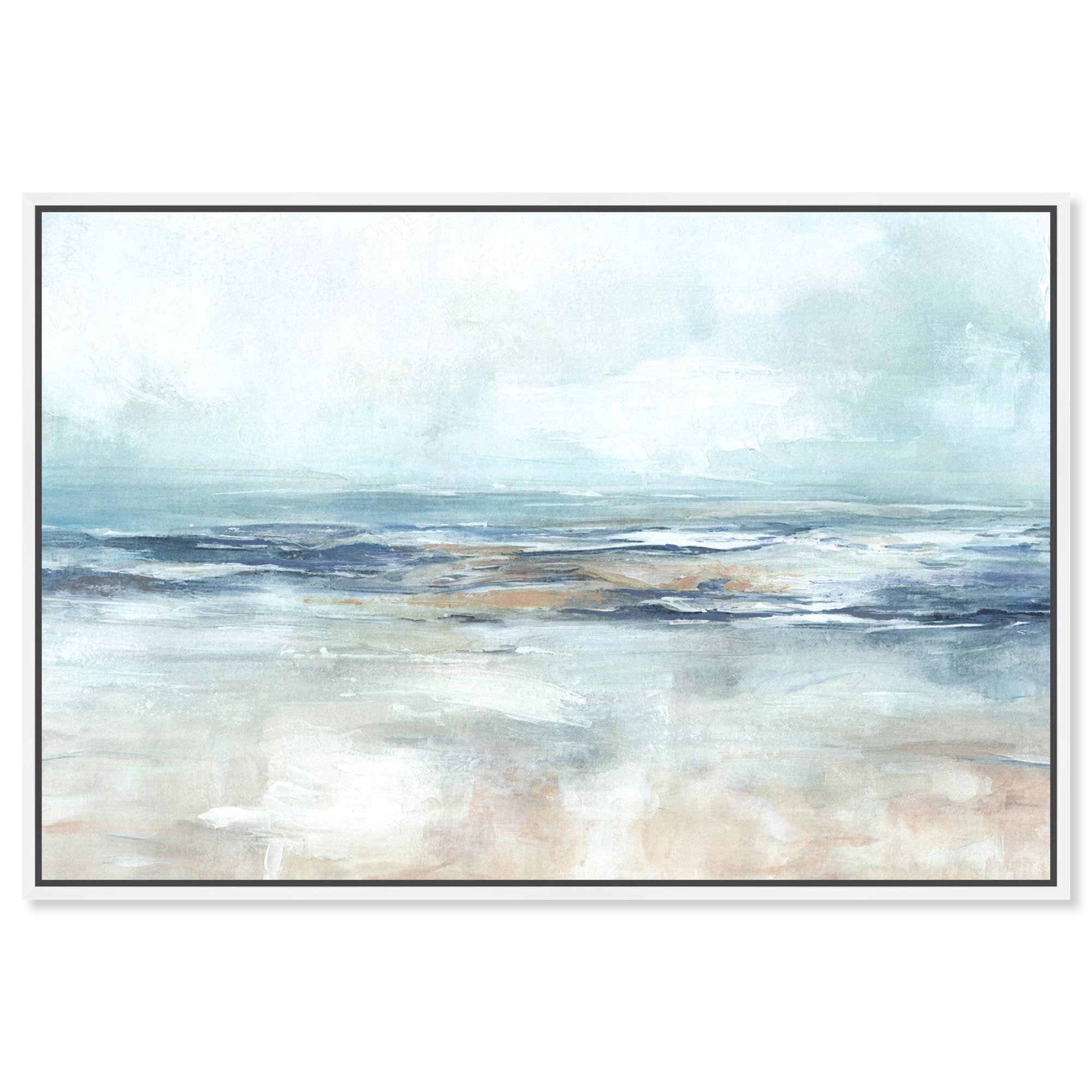 Mediterranean Coastal Canvas Print Coastal Bathroom Art by Art Remedy ...