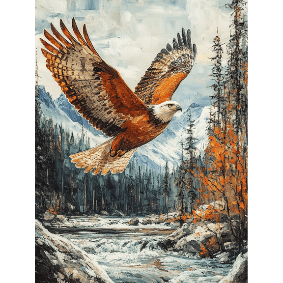 Majestic Eagle Canvas Wall Art Perfect for Living Room Hallway and Dining Room Decoration.