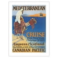 thumbnail image 1 of Mediterranean Cruise - Canadian Pacific Steamships - Vintage Ocean Liner Travel Poster by George E. McElroy c.1924 - Bamboo Fine Art 290gsm Paper Print (Unframed) 18x24in, 1 of 4