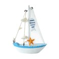 thumbnail image 1 of Mediterranean Decor, Nautical Decor for Home, Coastal Decor for Home, Beach Decorations for Home, Handcrafted 6X4.5X1 Inch Mini Blue White Sailboat Model, 1 Pc Lightweight Ocean, 1 of 6