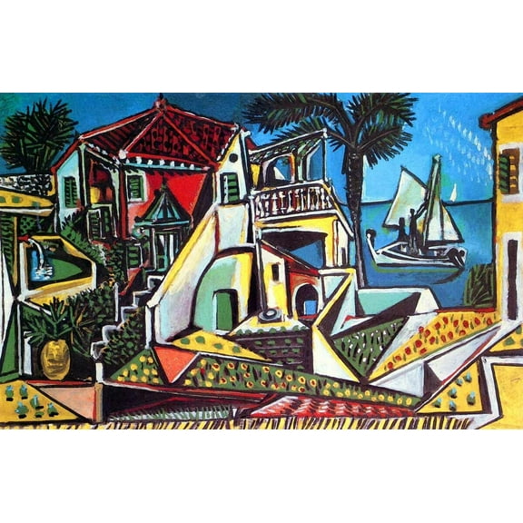 "Mediterranean Landscape, Picasso - CANVAS OR PRINT WALL ART"