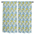 thumbnail image 1 of Mediterranean Lemon Flower Small Curtain Rod Pocket Short Curtains Half Drapes Partition Cabinet Door Window Curtains Home Decor, 1 of 6
