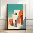 Mediterranean Minimal Architecture Poster, Abstract Coastal, Modern ...