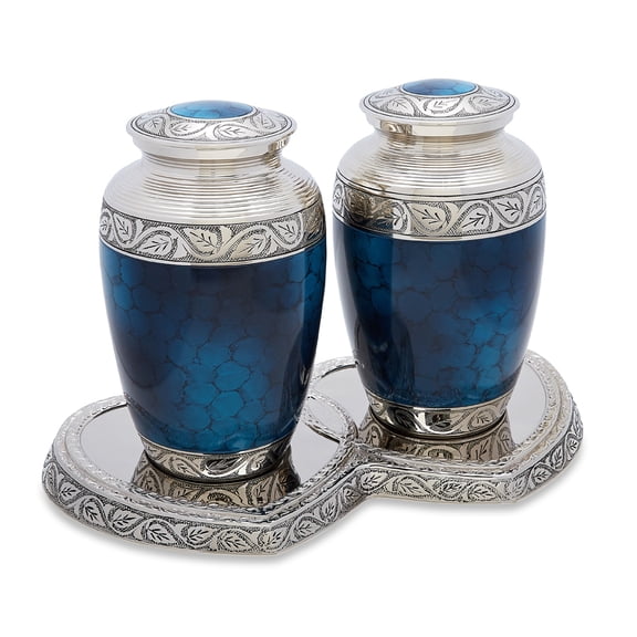 Mediterranean Mystic Blue Companion Urn Set
