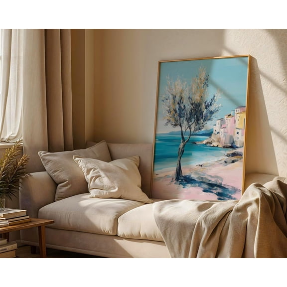 Mediterranean Olive Tree Greece Wall Art, Unframed Paper Poster 8x10in