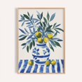 Mediterranean Olive Tree Wall Art Print, Blue Vase Botanical Still Life ...