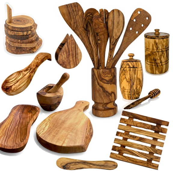 Mediterranean Olive Wood Ultimate Kitchen Collection