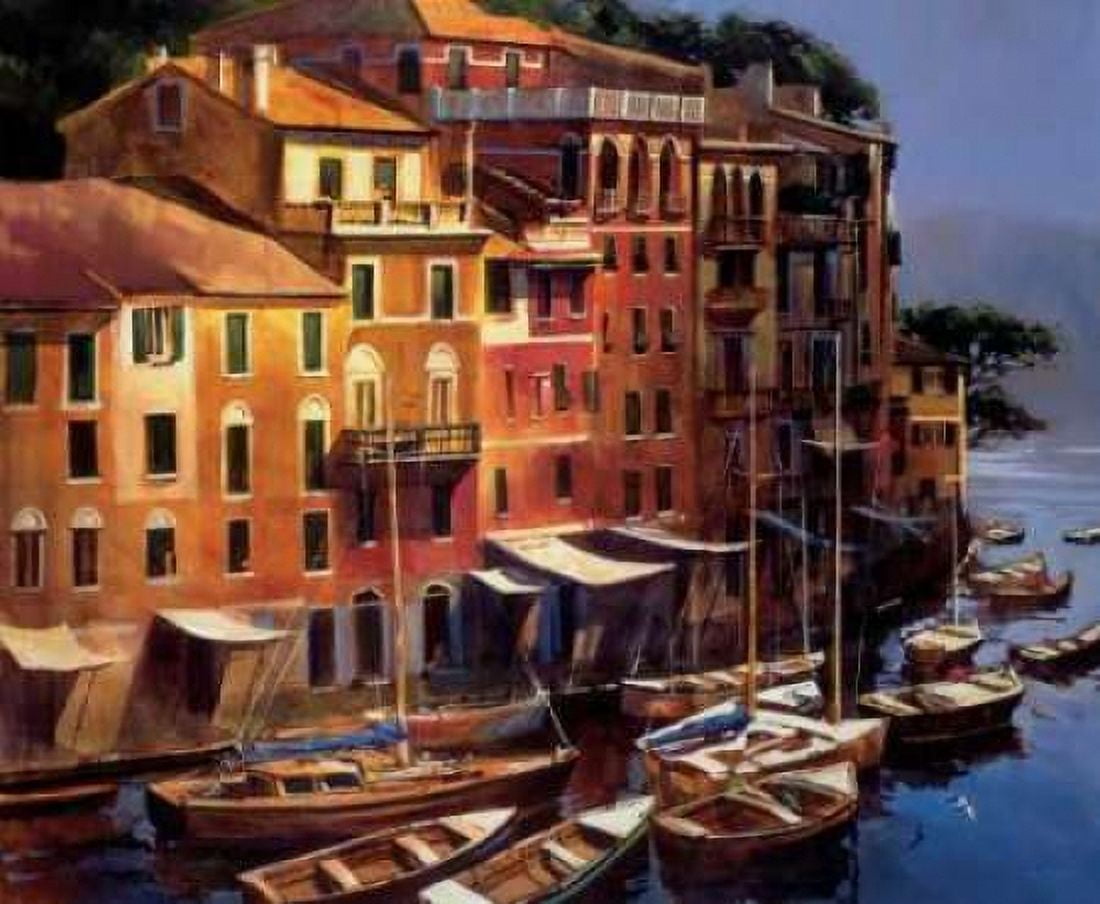 Mediterranean Port Canvas Art - Michael OToole (20 x 24)