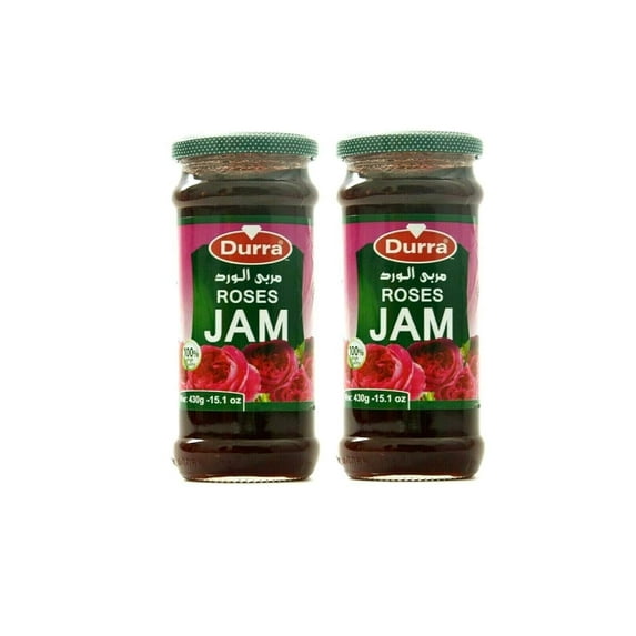Mediterranean Rose Petals Premium Jam 2 Pack 15 Oz/430gm each - مربى الورد من إنتاج الدرة