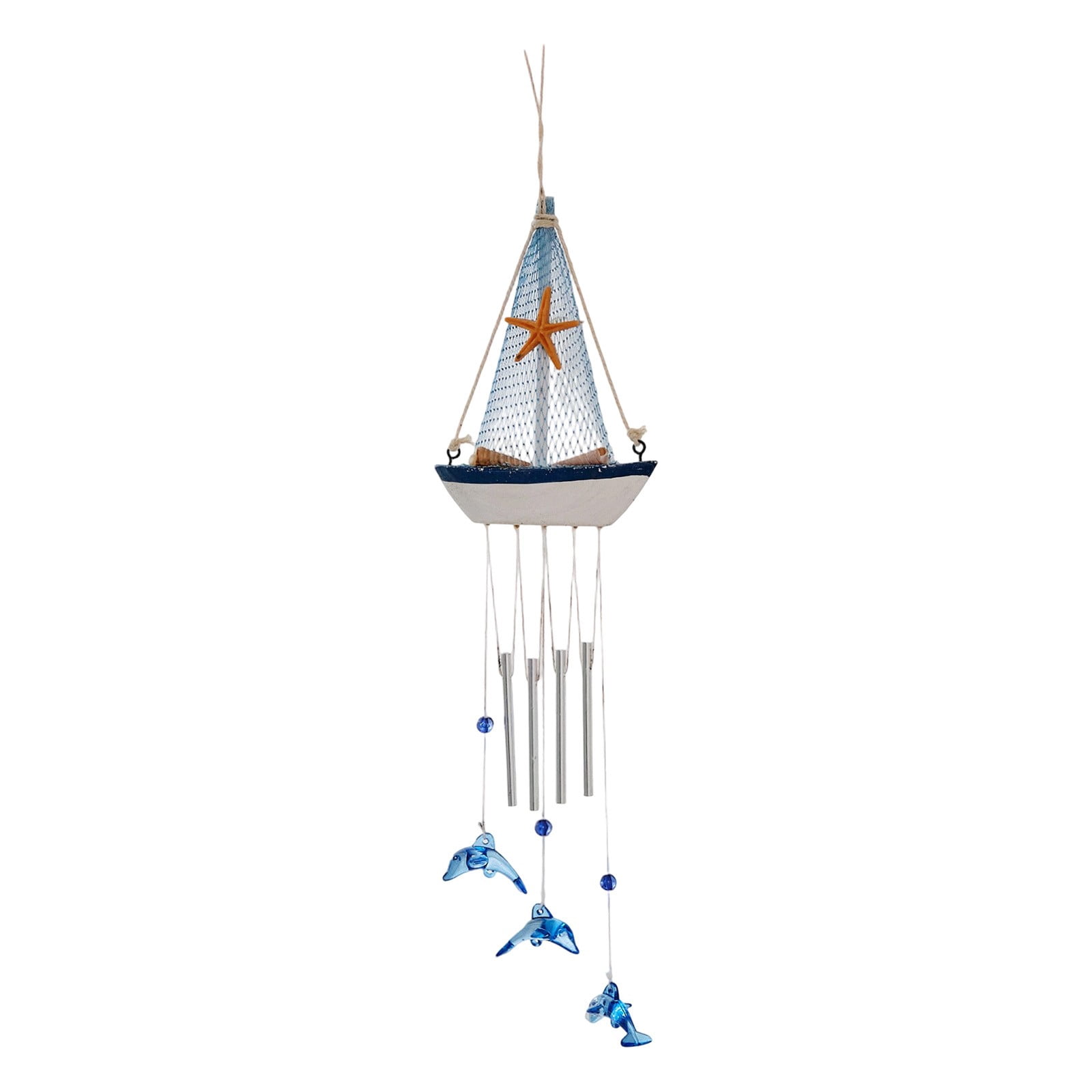 Cohasset Gifts Carved Sailboat Wind Chime: Scacciapensieri Barca A Vela Intagliato - 2