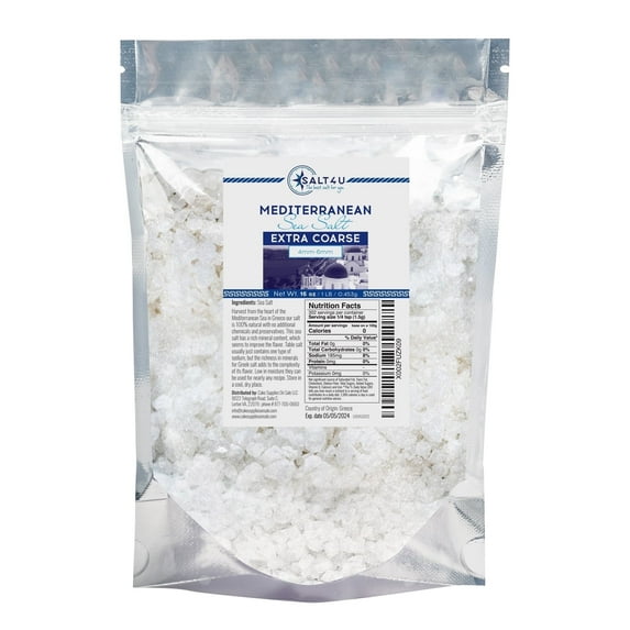 Mediterranean Sea Salt, Extra Coarse Grain 1 lb.