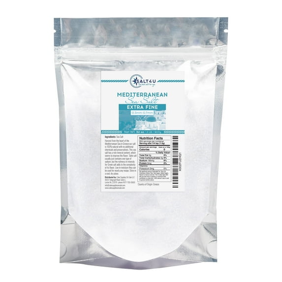 Mediterranean Sea Salt, Extra Fine Grain 2 lb.