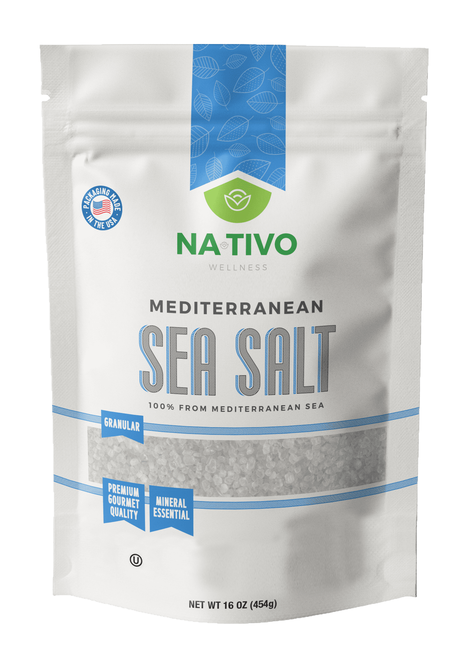 Mediterranean Sea Salt Medium Coarse 1 LB Bag