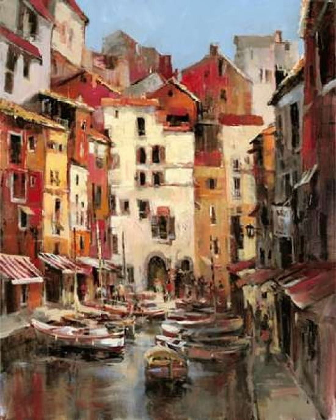 Mediterranean Seaside Holiday 1 Canvas Art - Brent Heighton (24 x 30)