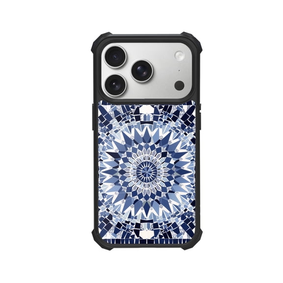 Mediterranean Style Tile Shockproof Case For iPhone 12 13 14 15 16 Pro Max Series – TPU Bumper + Hard PC Back, Air-Cushion Corners