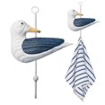thumbnail image 1 of Mediterranean Style Wood Wall Hooks, 1pc Coastal Decorative Coat Hooks, Fish Shell Marine Seabird Nautical Design for Home Organization, 1 of 9
