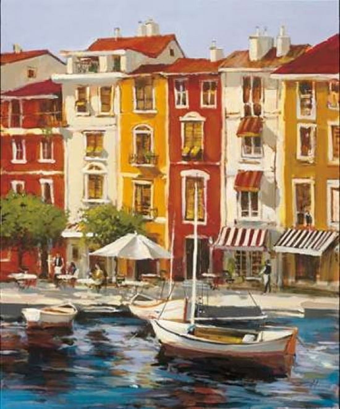 Mediterranean Waterfront I Canvas Art - Brent Heighton (20 x 24)