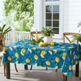 thumbnail image 1 of Mediterranean Zest Lemon Print 60 x 102 Inch Rectangle Vinyl Tablecloth Flannel Backed Tablecloth, 1 of 8