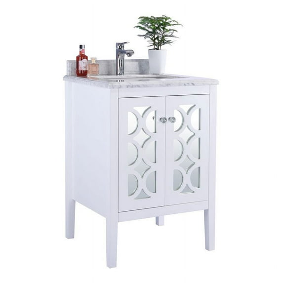Mediterraneo - 24 - White Cabinet + White Carrera Counter