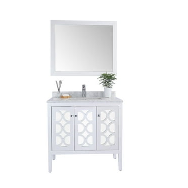 Mediterraneo - 36 - White Cabinet + White Carrera Counter