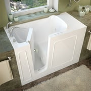 Meditub 2653Lh 53" Fiberglass Whirlpool Walk In Tub For Alcove Installations - White