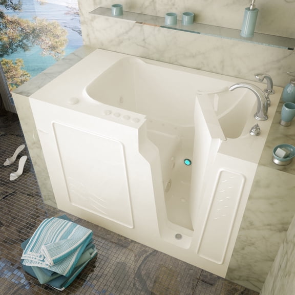 Meditub 2952Ld 52" Fiberglass Air / Whirlpool Walk In Tub For Alcove Installations - Off