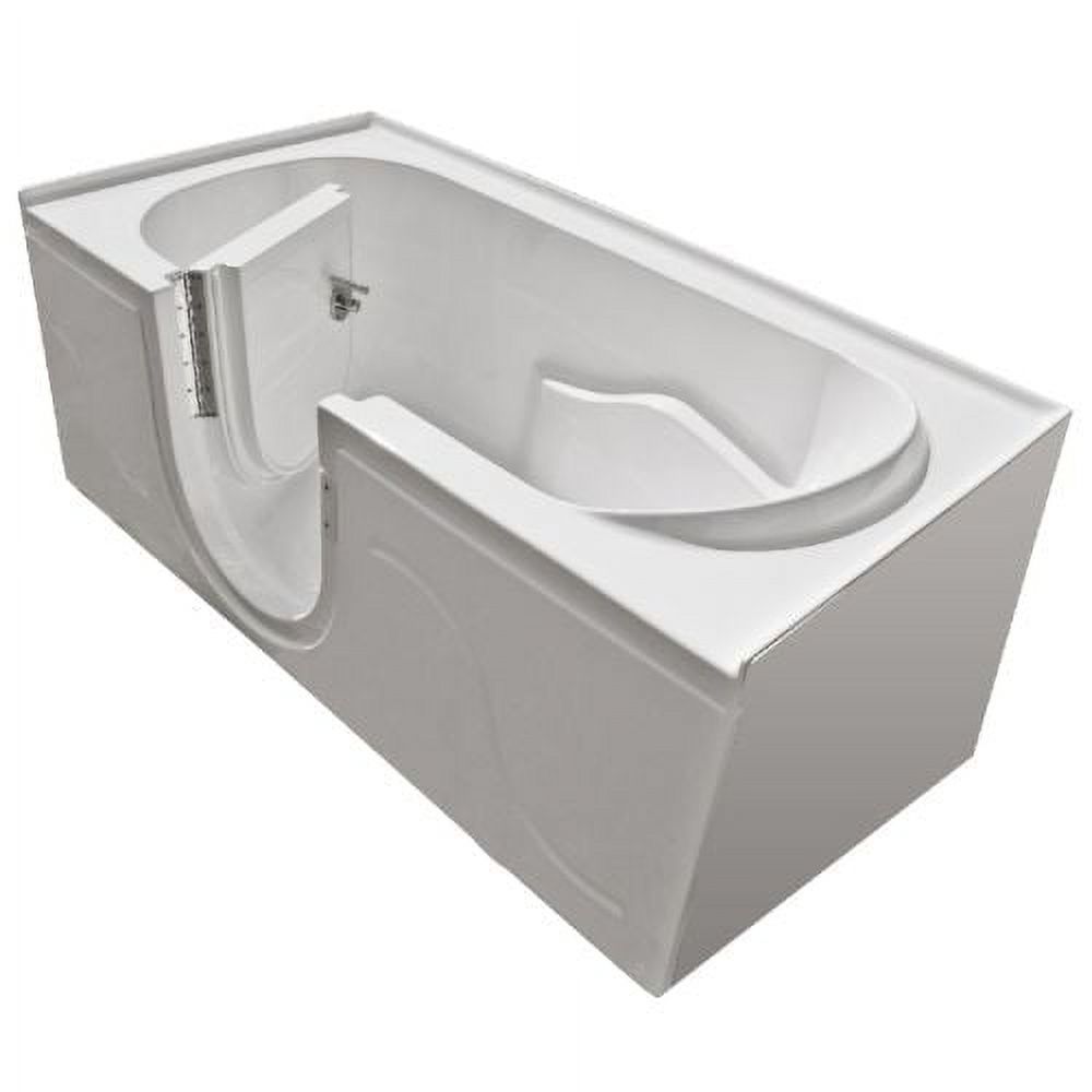 Meditub 3060SIRWS 30 x 60 in. Soaking Stepin Bathtub, Right Drain White
