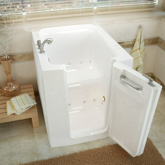 Meditub 3238Ra 32" Acrylic Air Walk In Tub For Alcove, Corner, Or Single Wall
