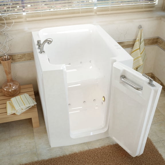 Meditub 3238Ra 32" Acrylic Air Walk In Tub For Alcove, Corner, Or Single Wall