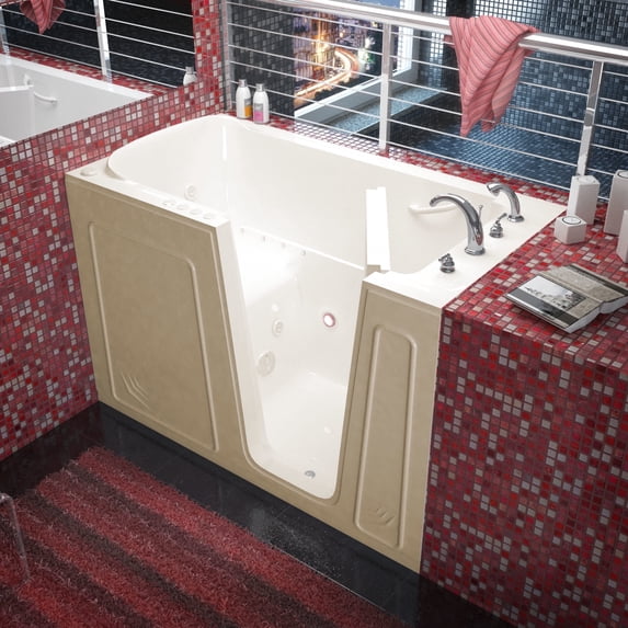Meditub 3260Rd 60" Acrylic Air / Whirlpool Walk In Tub For Alcove Installations - Off