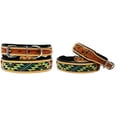thumbnail image 1 of Medium 17''- 21'' Dog Puppy Collar Genuine Cow Leather Padded Canine  60136, 1 of 2