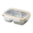 thumbnail image 1 of Medium 2-Compartment Stainless Steel Snack Containers with Lids, Reusable Meal Prep Lunch Box for Adults, Leakproof Food Storage for Home Office and Travel Use, 1 of 5