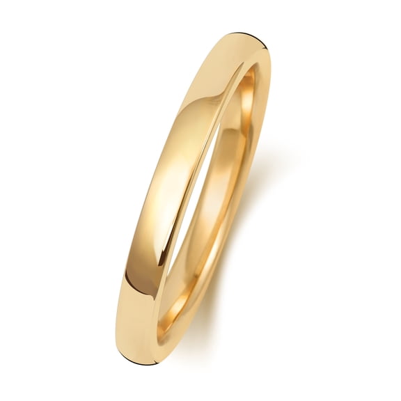 Medium 9k Gold 2mm Soft Court Comfort Men/Women Wedding Band/Ring