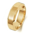 thumbnail image 1 of Medium 9k Gold 6mm Bevelled Court Comfort Men/Women Wedding Band/Ring, 1 of 1