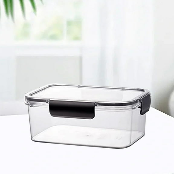 Medium Airtight Food Storage Containers with Lids, 7" Pantry Organizer for Snacks, Cheese, Fruit, Meal Prep, Leakproof Fridge Keeper, Stackable BPA-Free Plastic