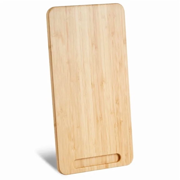 Medium Appliance Slider Tray 14.5x7.5 Inches with Rubber Wheels,Hollow Handle,Easy to Clean,Ideal for Coffee Maker and Kitchen Countertop,Natural Wood Finish