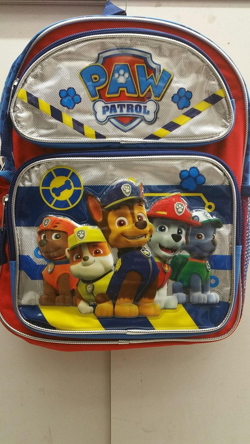 Medium Backpack - Paw Patrol - Silver School Bag New 115344